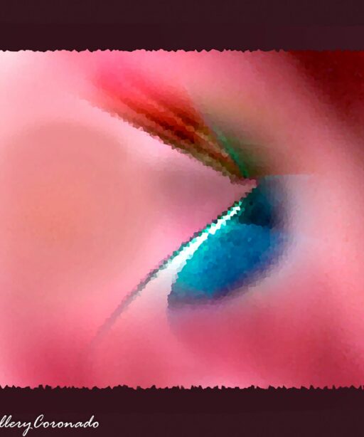 PL_peach Crys 8x8 no BK abstract Maroon border from yellow green glass autotn_