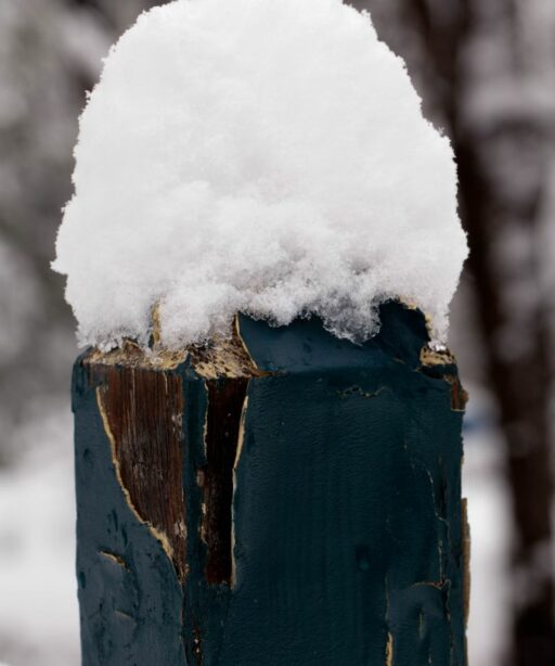 Snow Covered Fave Post Rounded Top Cold