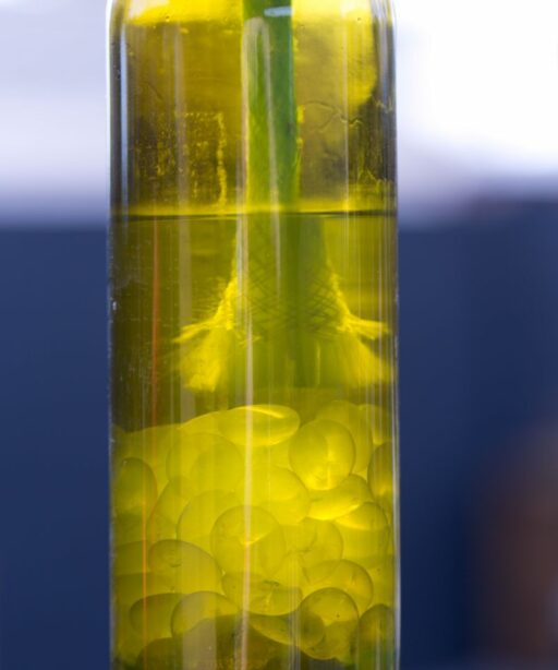 Abstracrt Bottle Yellow Blue Eggs Wick Texture Oil Composition Dd2 6388